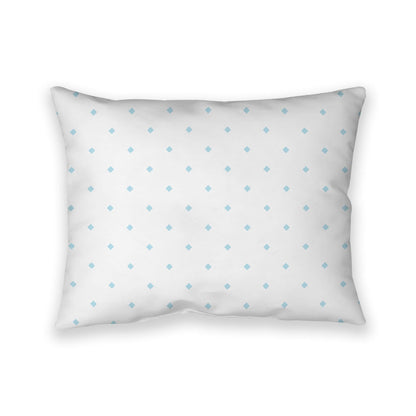 Off-White Cotton Canvas Cushion Covers with Blue Diamonds on Front, CACU-CC-1370-101, 66 x 51 cm, 26 x 20 inches