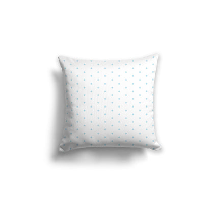Off-White Cotton Canvas Cushion Covers with Fine Blue Diamonds on Front, CACU-CC-1370-111, 46 x 46 cm, 18 x 18 inches