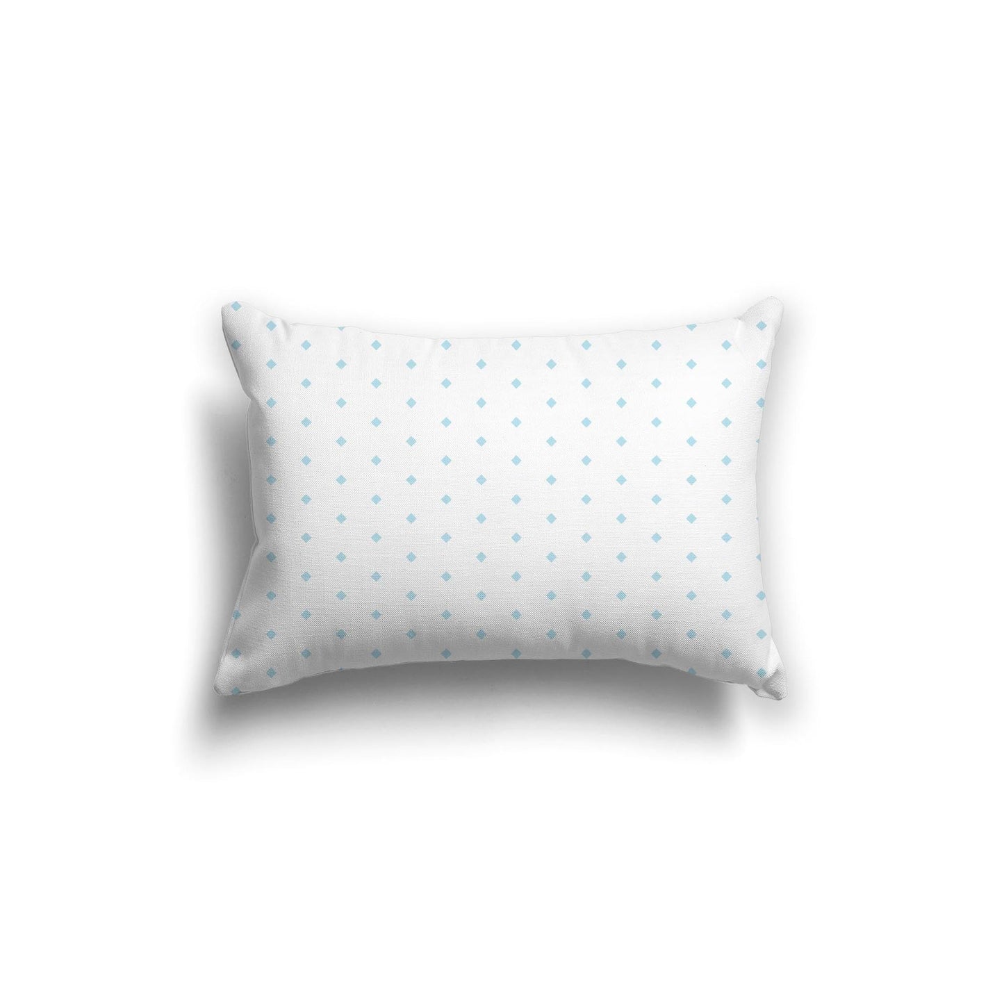 Off-White Cotton Canvas Cushion Covers with Fine Blue Diamonds on Front, CACU-CC-1370-111, 51 x 36 cm, 20 x 14 inches