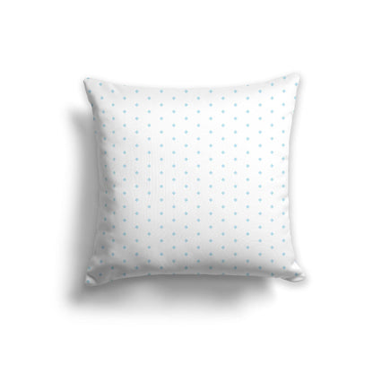 Off-White Cotton Canvas Cushion Covers with Fine Blue Diamonds on Front, CACU-CC-1370-111, 56 x 56 cm, 22 x 22 inches