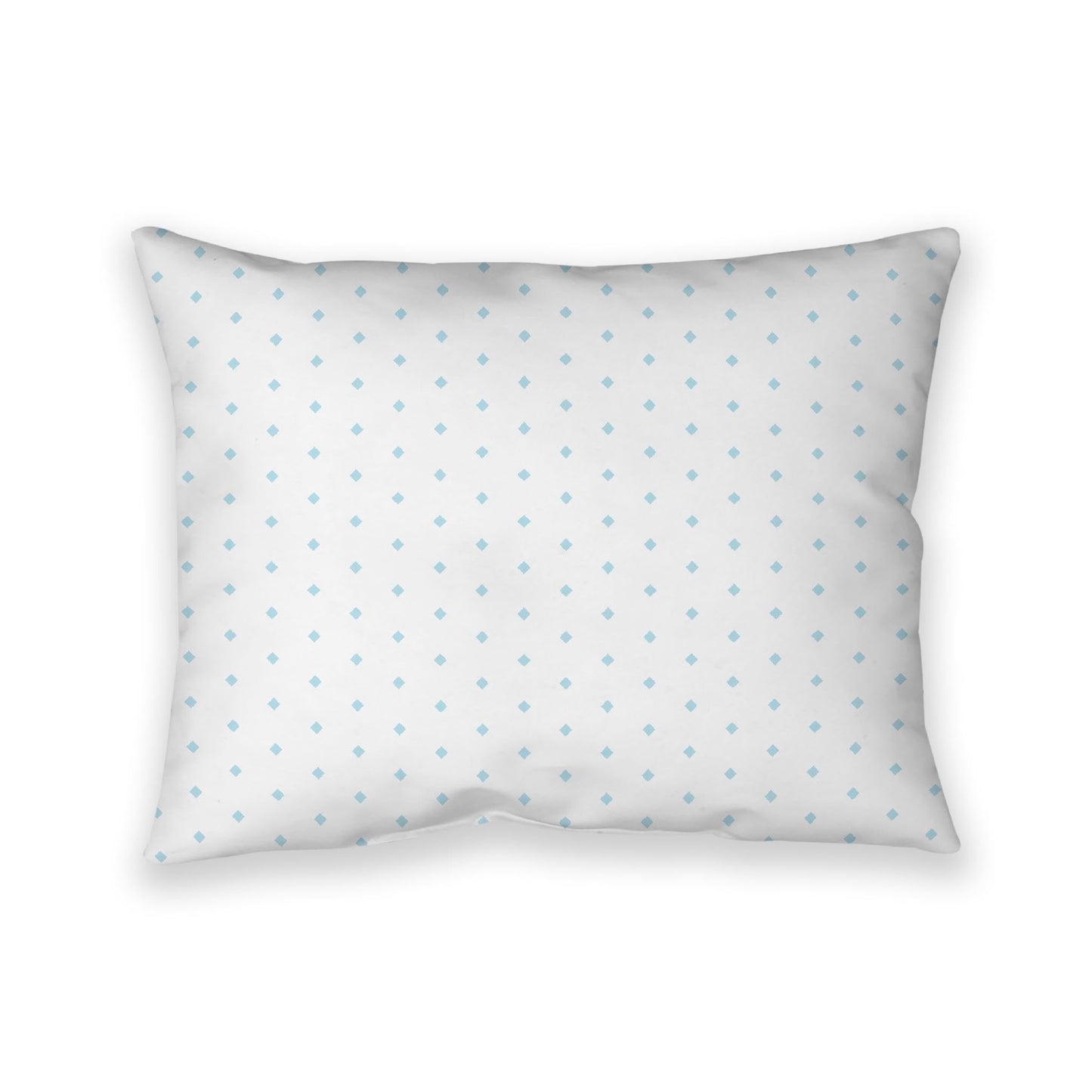 Off-White Cotton Canvas Cushion Covers with Fine Blue Diamonds on Front, CACU-CC-1370-111, 66 x 51 cm, 26 x 20 inches