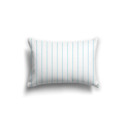 Off-White Cotton Canvas Cushion Covers with Fine Blue Stripes on Front, CACU-CC-1370-151, 51 x 36 cm, 20 x 14 inches