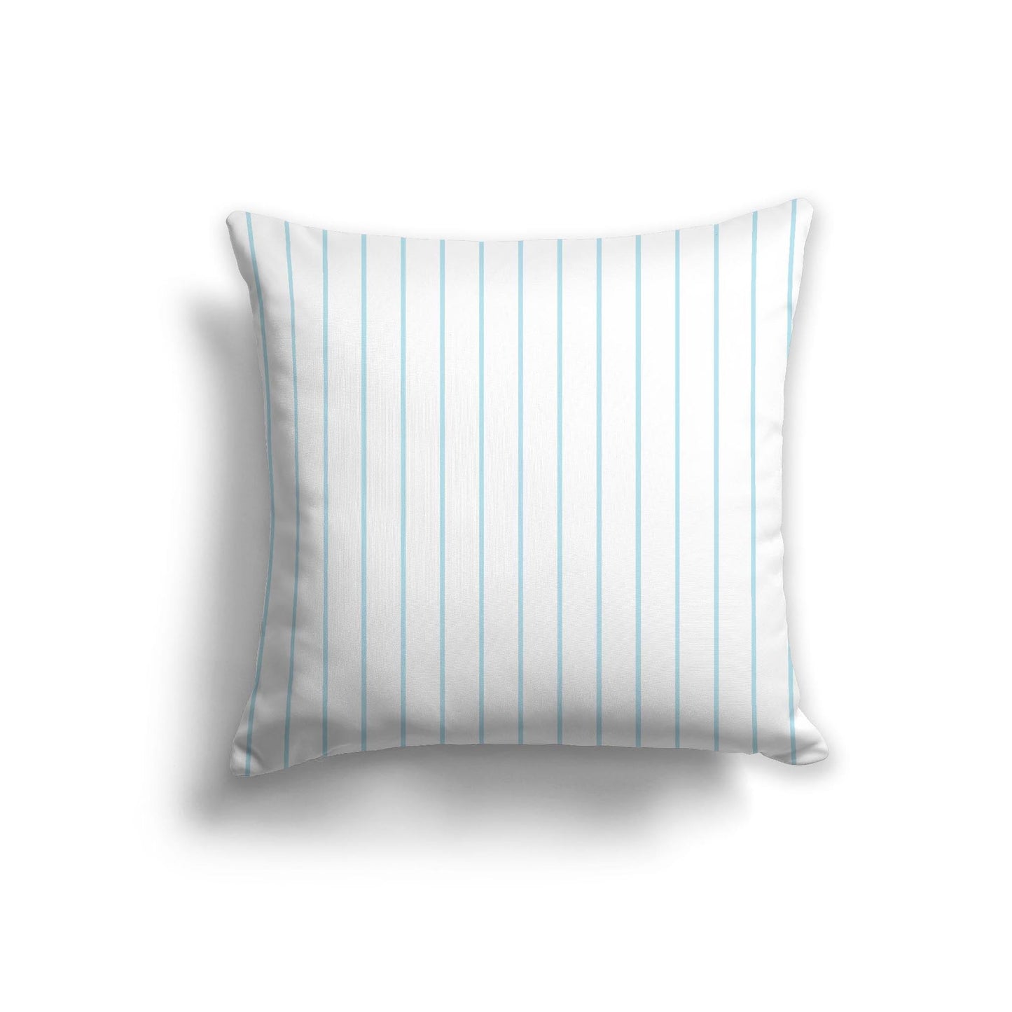 Off-White Cotton Canvas Cushion Covers with Fine Blue Stripes on Front, CACU-CC-1370-151, 56 x 56 cm, 22 x 22 inches