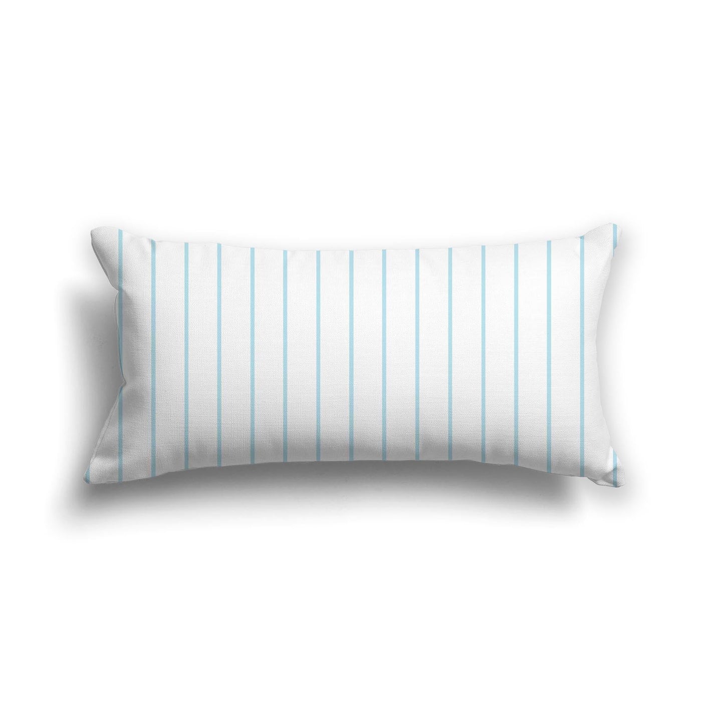 Off-White Cotton Canvas Cushion Covers with Fine Blue Stripes on Front, CACU-CC-1370-151, 61 x 30 cm, 24 x 12 inches