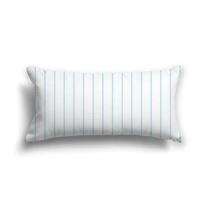 Off-White Cotton Canvas Cushion Covers with Fine Blue Stripes on Front, CACU-CC-1370-151, 61 x 30 cm, 24 x 12 inches