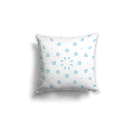 Off-White Cotton Canvas Cushion Covers with Blue Burst Pattern on Front, CACU-CC-1370-231, 46 x 46 cm, 18 x 18 inches