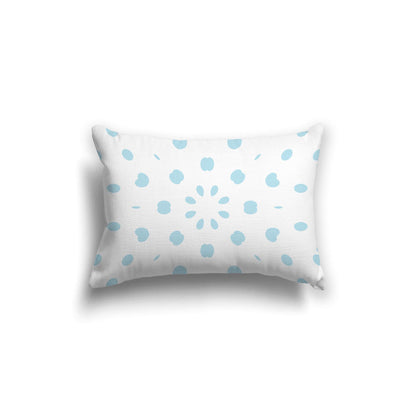 Off-White Cotton Canvas Cushion Covers with Blue Burst Pattern on Front, CACU-CC-1370-231, 51 x 36 cm, 20 x 14 inches