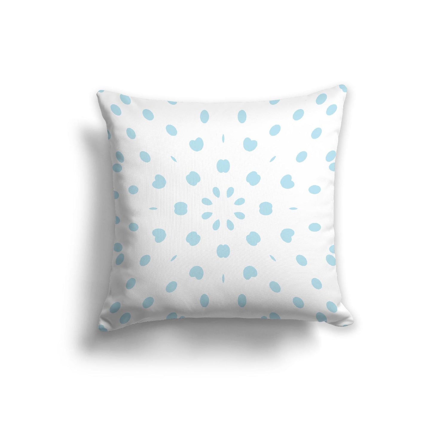 Off-White Cotton Canvas Cushion Covers with Blue Burst Pattern on Front, CACU-CC-1370-231, 56 x 56 cm, 22 x 22 inches