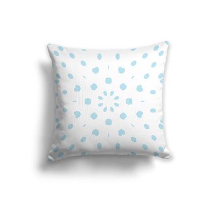 Off-White Cotton Canvas Cushion Covers with Blue Burst Pattern on Front, CACU-CC-1370-231, 56 x 56 cm, 22 x 22 inches