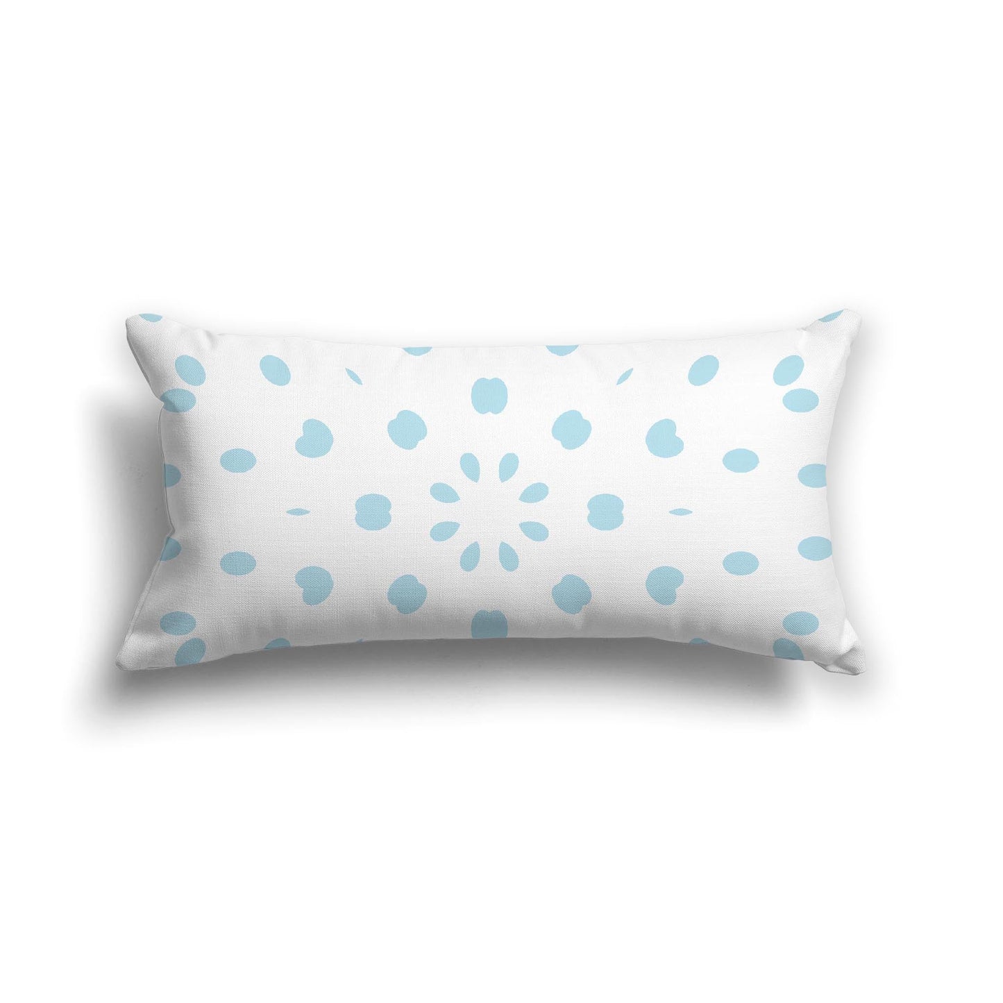 Off-White Cotton Canvas Cushion Covers with Blue Burst Pattern on Front, CACU-CC-1370-231, 61 x 30 cm, 24 x 12 inches