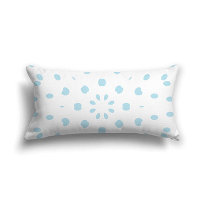 Off-White Cotton Canvas Cushion Covers with Blue Burst Pattern on Front, CACU-CC-1370-231, 61 x 30 cm, 24 x 12 inches