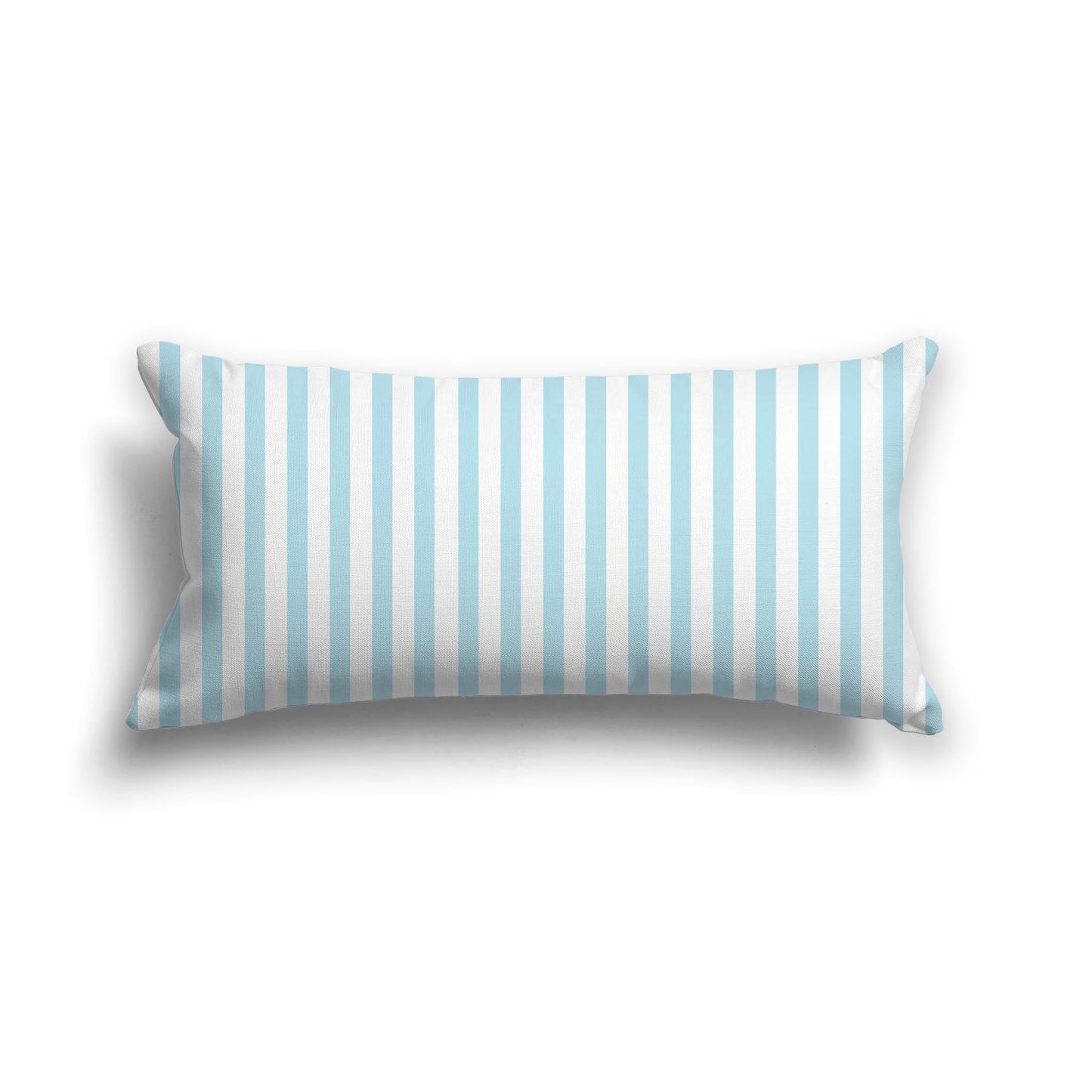 Off-White Cotton Canvas Cushion Covers with Thin Blue Bars on Front, CACU-CC-1370-241, 61 x 30 cm, 24 x 12 inches