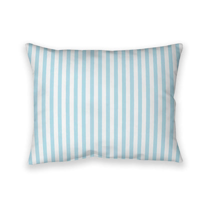 Off-White Cotton Canvas Cushion Covers with Thin Blue Bars on Front, CACU-CC-1370-241, 66 x 51 cm, 26 x 20 inches