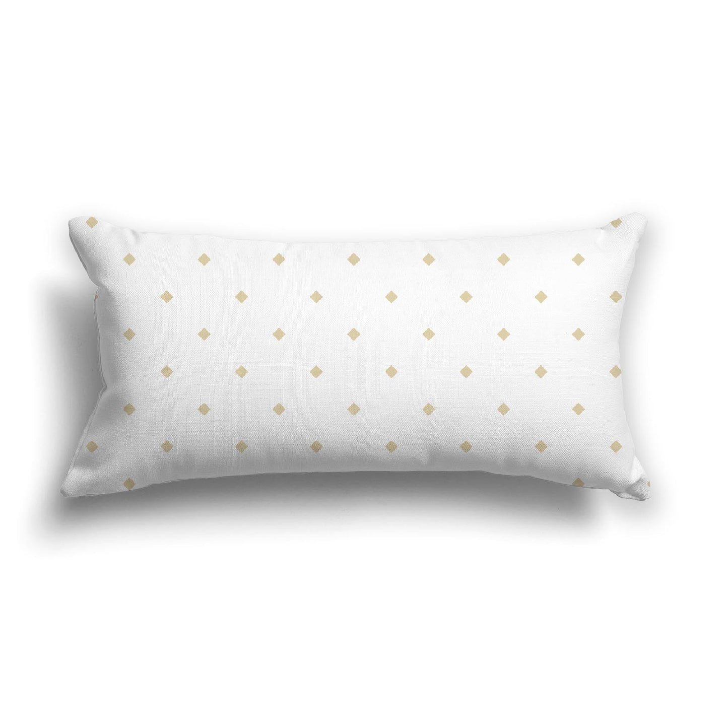 Off-White Cotton Canvas Cushion Covers with Desert Sand Diamonds on Front, CACU-CC-1371-101, 61 x 30 cm, 24 x 12 inches