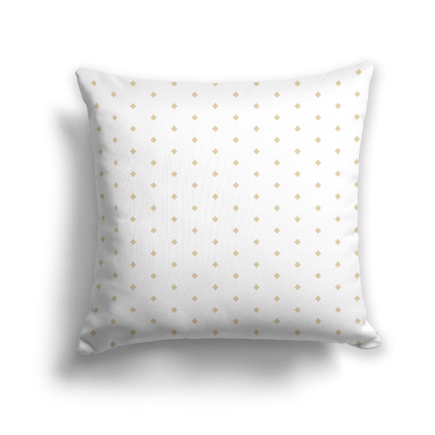 Off-White Cotton Canvas Cushion Covers with Fine Desert Sand Diamonds on Front, CACU-CC-1371-111, 46 x 46 cm, 18 x 18 inches