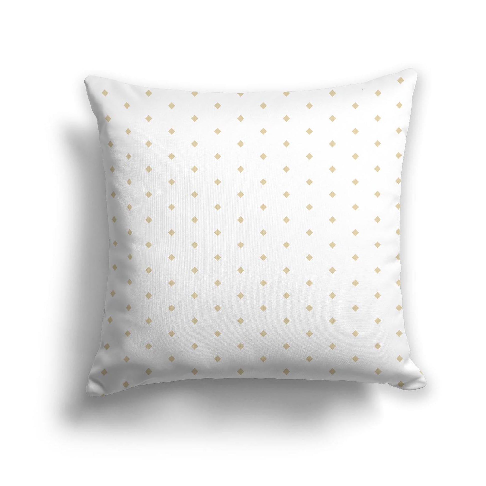 Off-White Cotton Canvas Cushion Covers with Fine Desert Sand Diamonds on Front, CACU-CC-1371-111, 46 x 46 cm, 18 x 18 inches