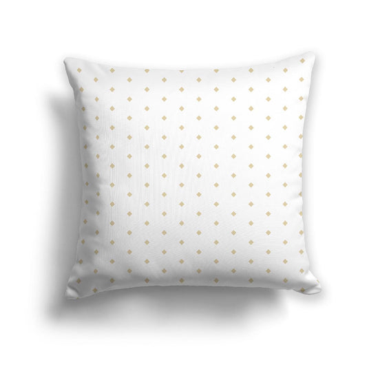Off-White Cotton Canvas Cushion Covers with Fine Desert Sand Diamonds on Front, CACU-CC-1371-111, 46 x 46 cm, 18 x 18 inches