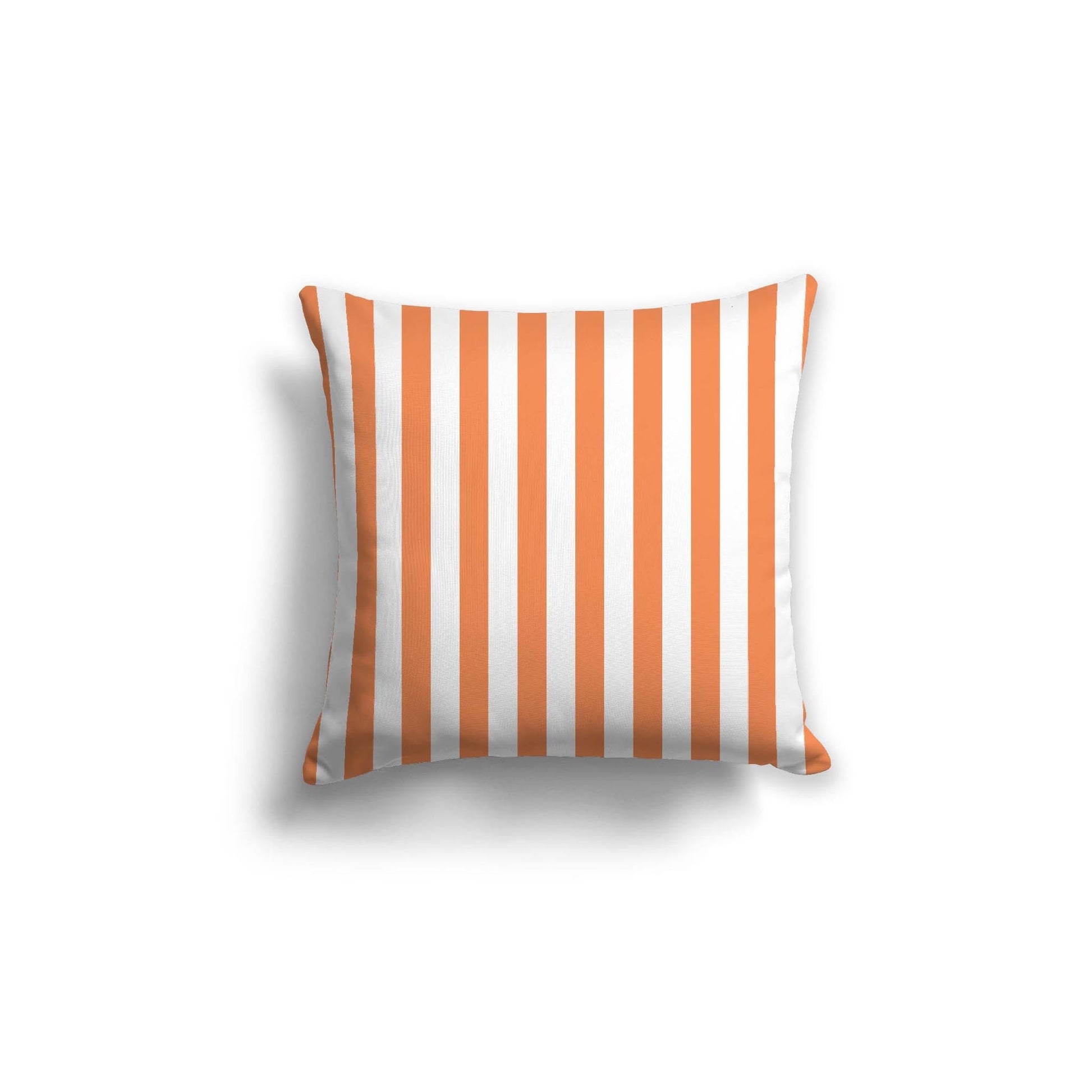 Off-White Cotton Canvas Cushion Covers with Orange Bars on Front, CACU-CC-1380-051, 46 x 46 cm, 18 x 18 inches