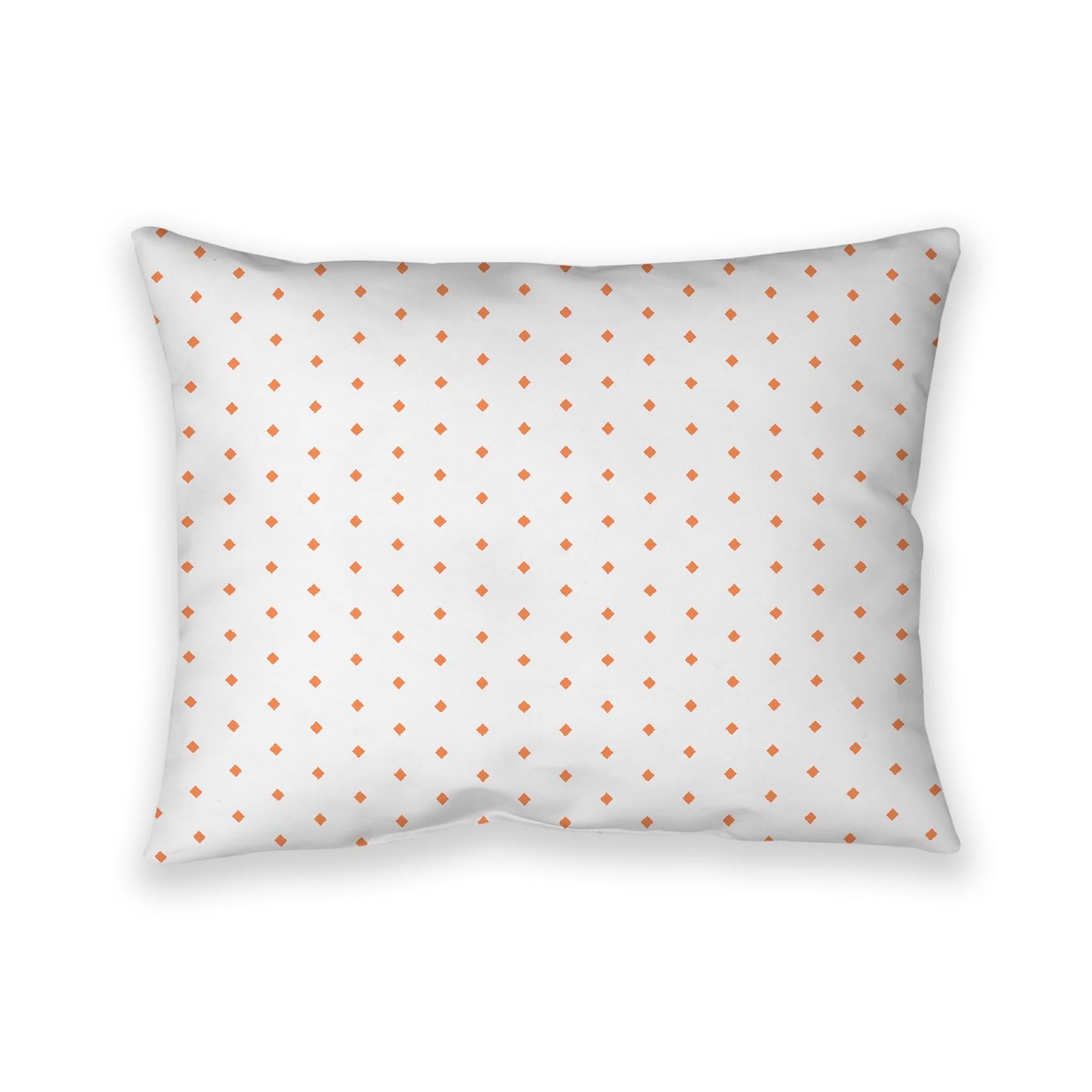 Off-White Cotton Canvas Cushion Covers with Fine Orange Diamonds on Front, CACU-CC-1380-111, 66 x 51 cm, 26 x 20 inches