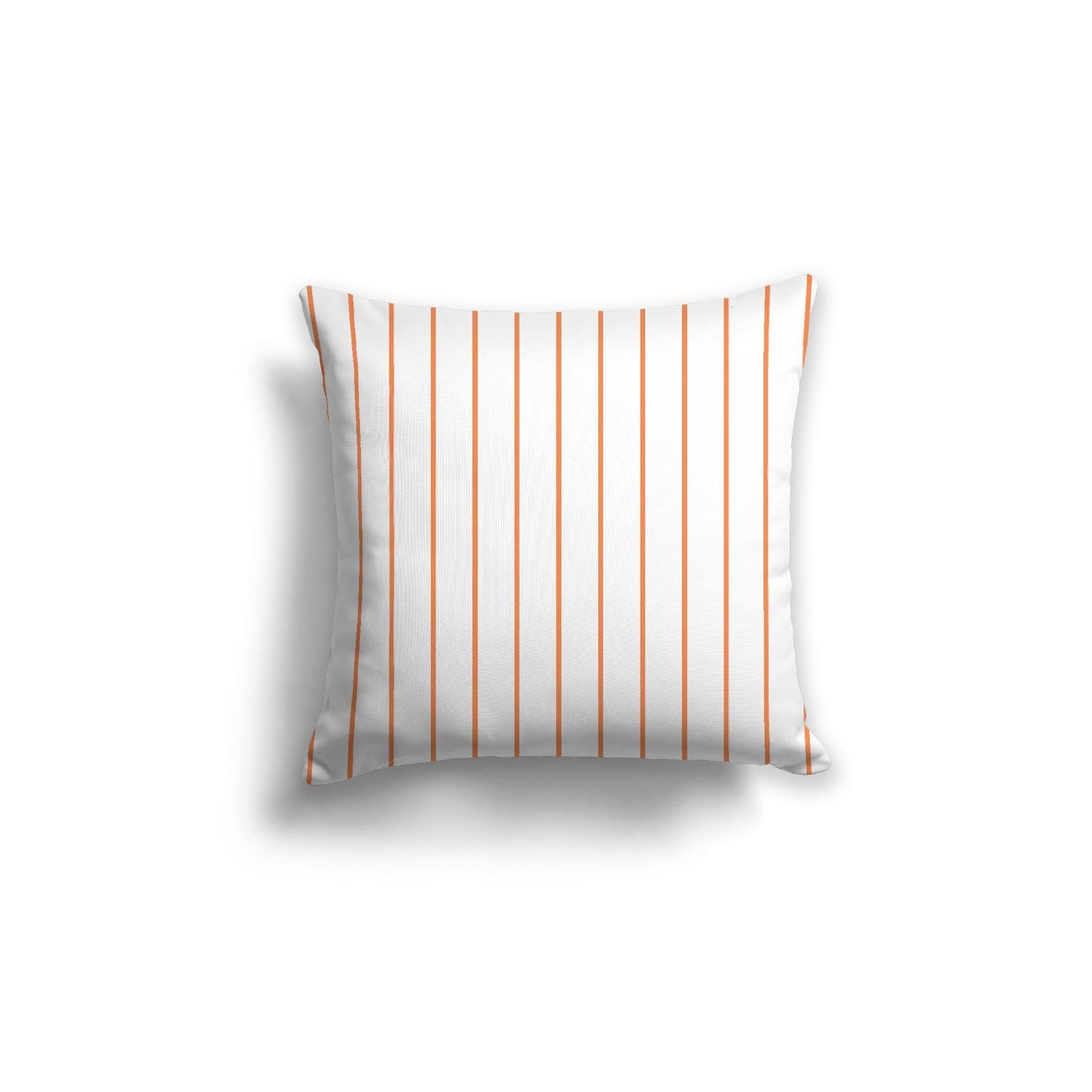 Off-White Cotton Canvas Cushion Covers with Fine Orange Stripes on Front, CACU-CC-1380-151, 46 x 46 cm, 18 x 18 inches