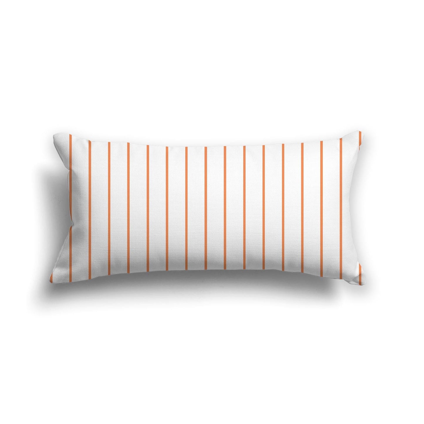 Off-White Cotton Canvas Cushion Covers with Fine Orange Stripes on Front, CACU-CC-1380-151, 61 x 30 cm, 24 x 12 inches