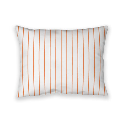 Off-White Cotton Canvas Cushion Covers with Fine Orange Stripes on Front, CACU-CC-1380-151, 66 x 51 cm, 26 x 20 inches