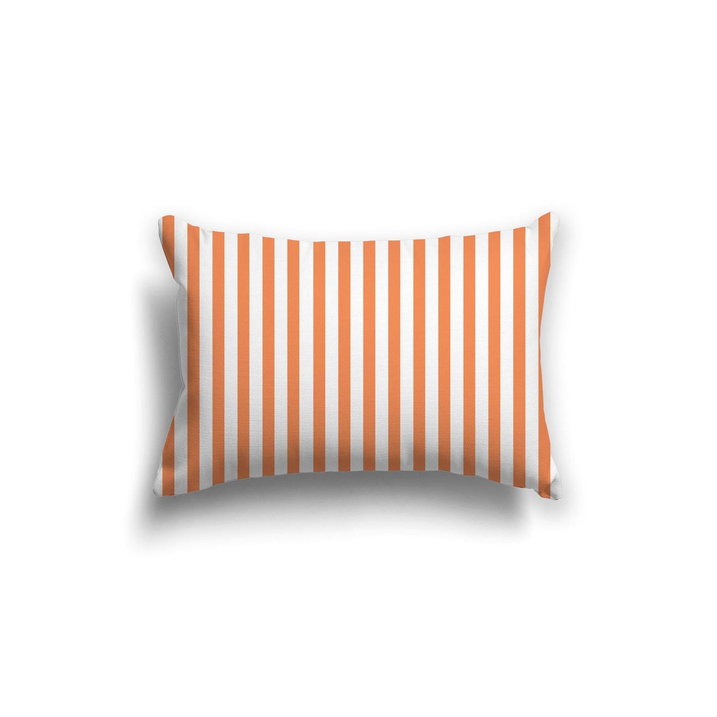 Off-White Cotton Canvas Cushion Covers with Thin Orange Bars on Front, CACU-CC-1380-241, 51 x 36 cm, 20 x 14 inches