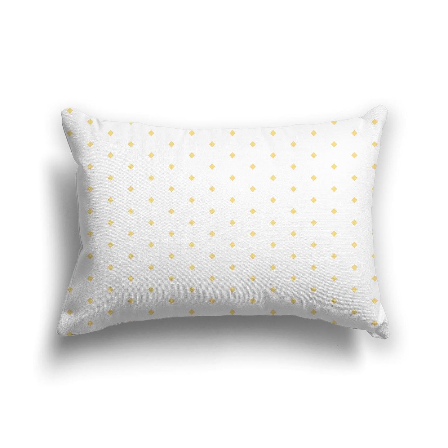 Off-White Cotton Canvas Cushion Covers with Fine Yellow Diamonds on Front, CACU-CC-1381-111, 51 x 36 cm, 20 x 14 inches