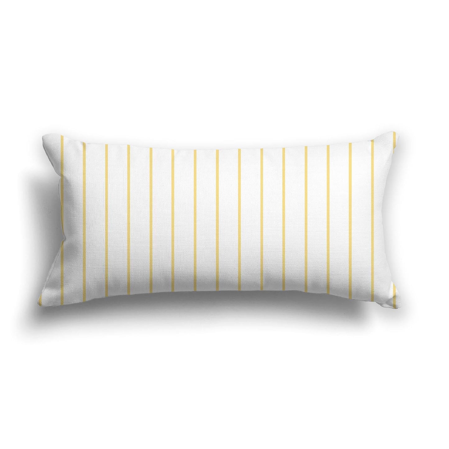 Off-White Cotton Canvas Cushion Covers with Fine Yellow Stripes on Front, CACU-CC-1381-151, 61 x 30 cm, 24 x 12 inches