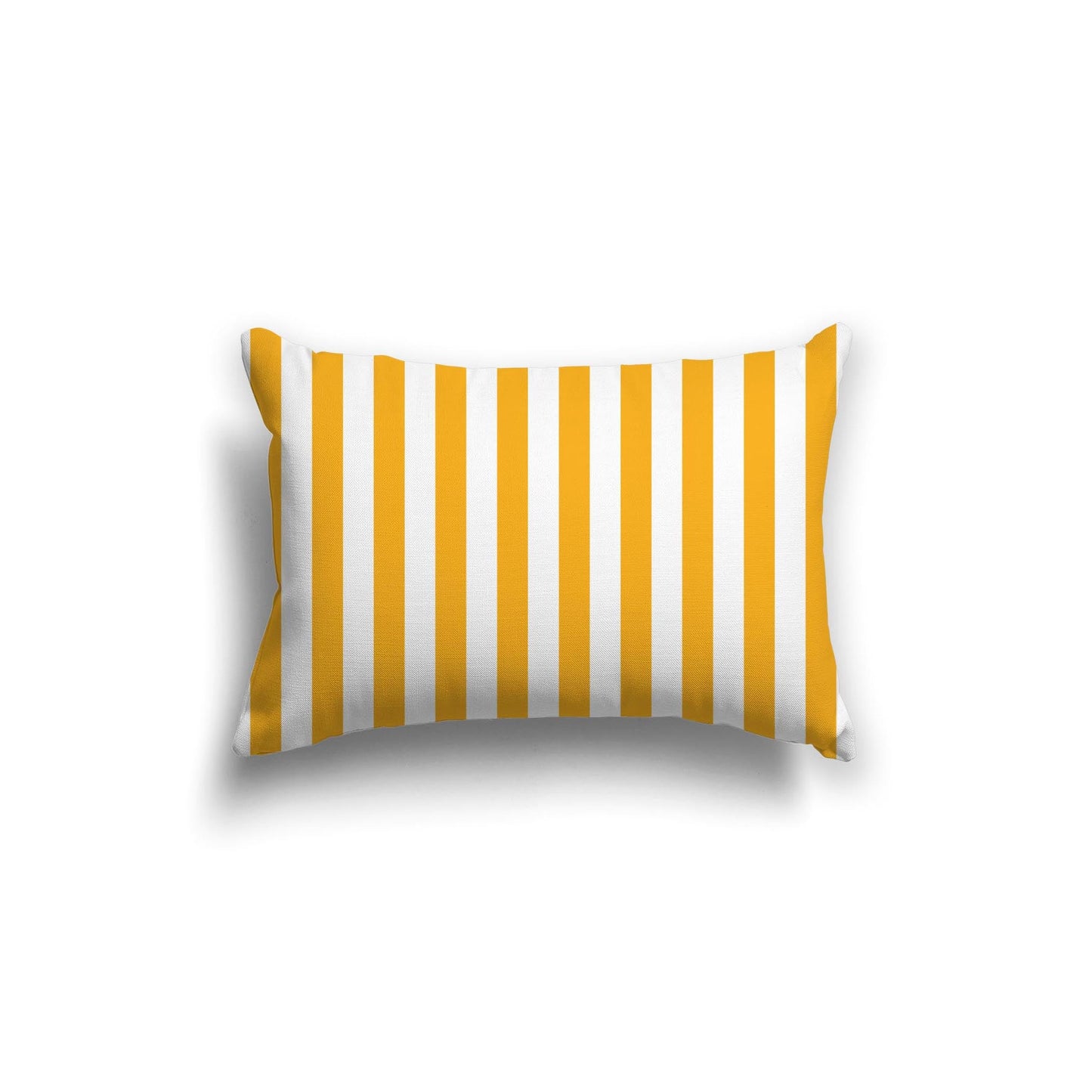 Off-White Cotton Canvas Cushion Covers with Yellow-Orange Bars on Front, CACU-CC-1390-051, 51 x 36 cm, 20 x 14 inches
