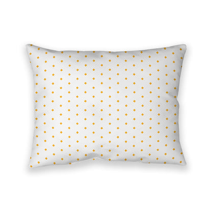 Off-White Cotton Canvas Cushion Covers with Fine Yellow-Orange Diamonds on Front, CACU-CC-1390-111, 66 x 51 cm, 26 x 20 inches