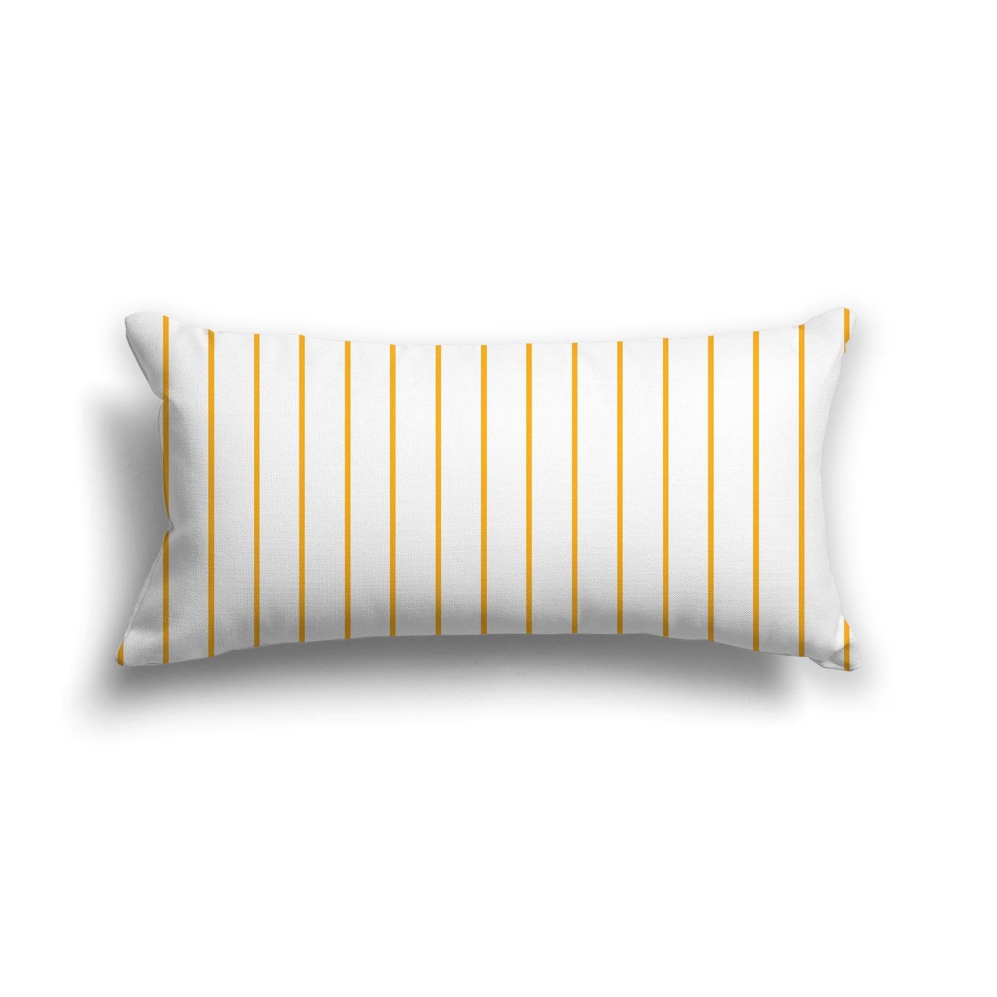 Off-White Cotton Canvas Cushion Covers with Fine Yellow-Orange Stripes on Front, CACU-CC-1390-151, 61 x 30 cm, 24 x 12 inches