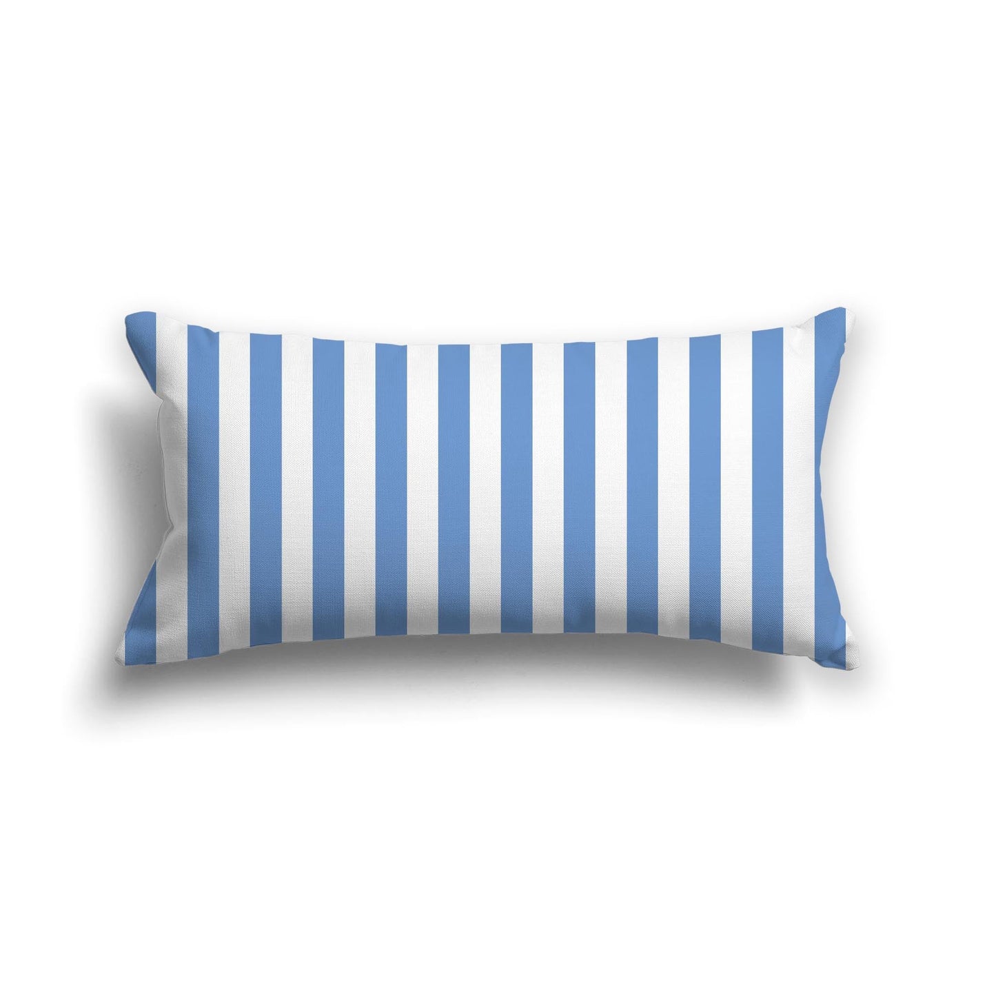 Off-White Cotton Canvas Cushion Covers with Blue Bars on Front, CACU-CC-1400-051, 61 x 30 cm, 24 x 12 inches