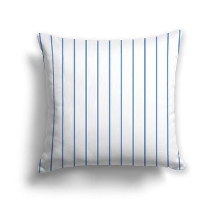 Off-White Cotton Canvas Cushion Covers with Fine Blue Stripes on Front, CACU-CC-1400-151