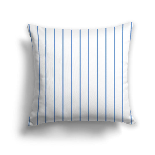 Off-White Cotton Canvas Cushion Covers with Fine Blue Stripes on Front, CACU-CC-1400-151