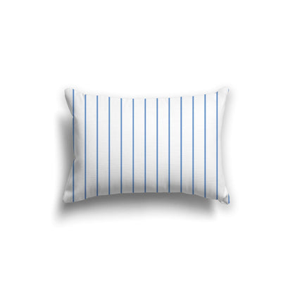 Off-White Cotton Canvas Cushion Covers with Fine Blue Stripes on Front, CACU-CC-1400-151, 51 x 36 cm, 20 x 14 inches