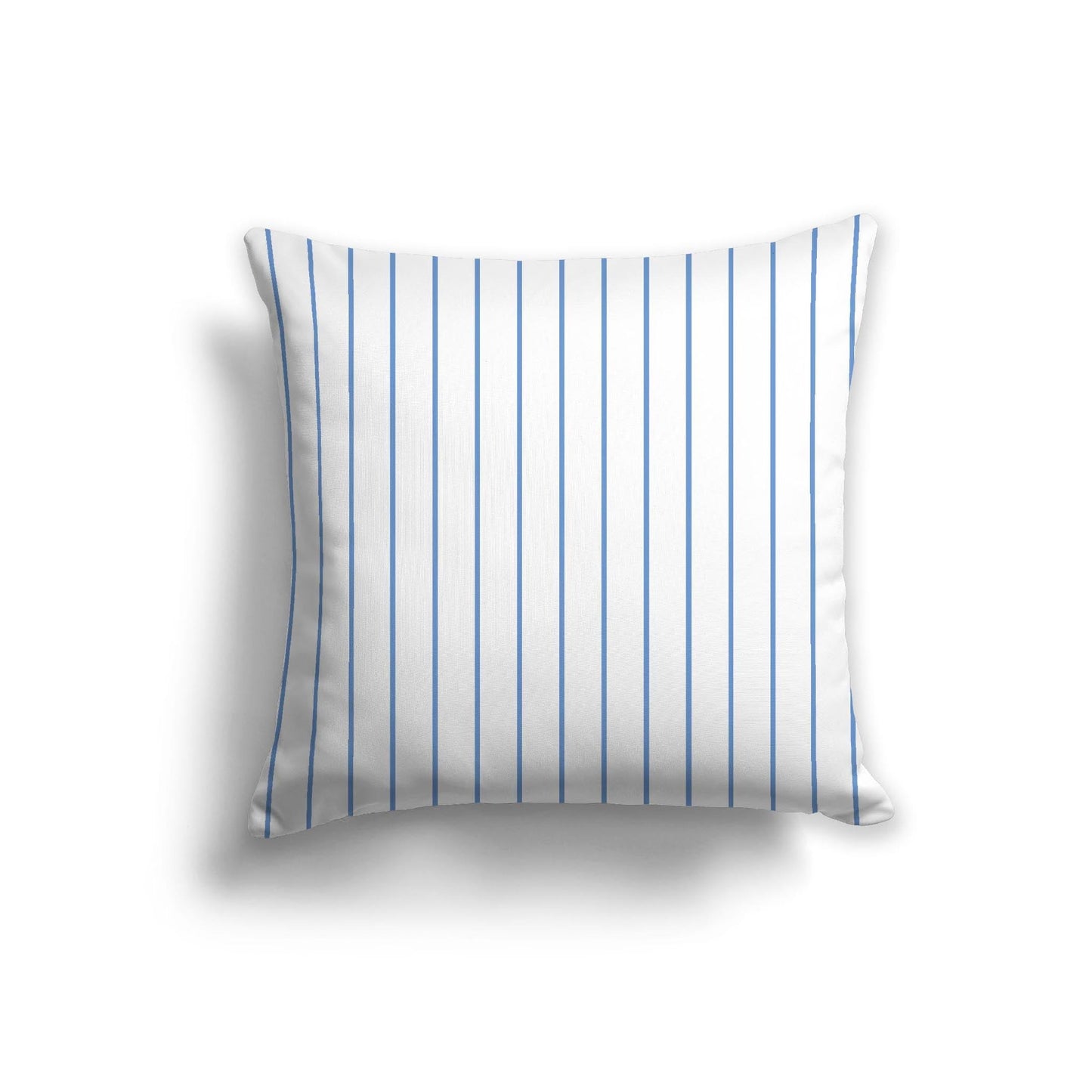 Off-White Cotton Canvas Cushion Covers with Fine Blue Stripes on Front, CACU-CC-1400-151, 56 x 56 cm, 22 x 22 inches