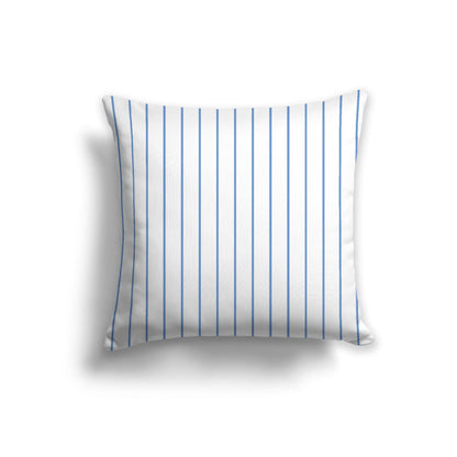 Off-White Cotton Canvas Cushion Covers with Fine Blue Stripes on Front, CACU-CC-1400-151, 56 x 56 cm, 22 x 22 inches
