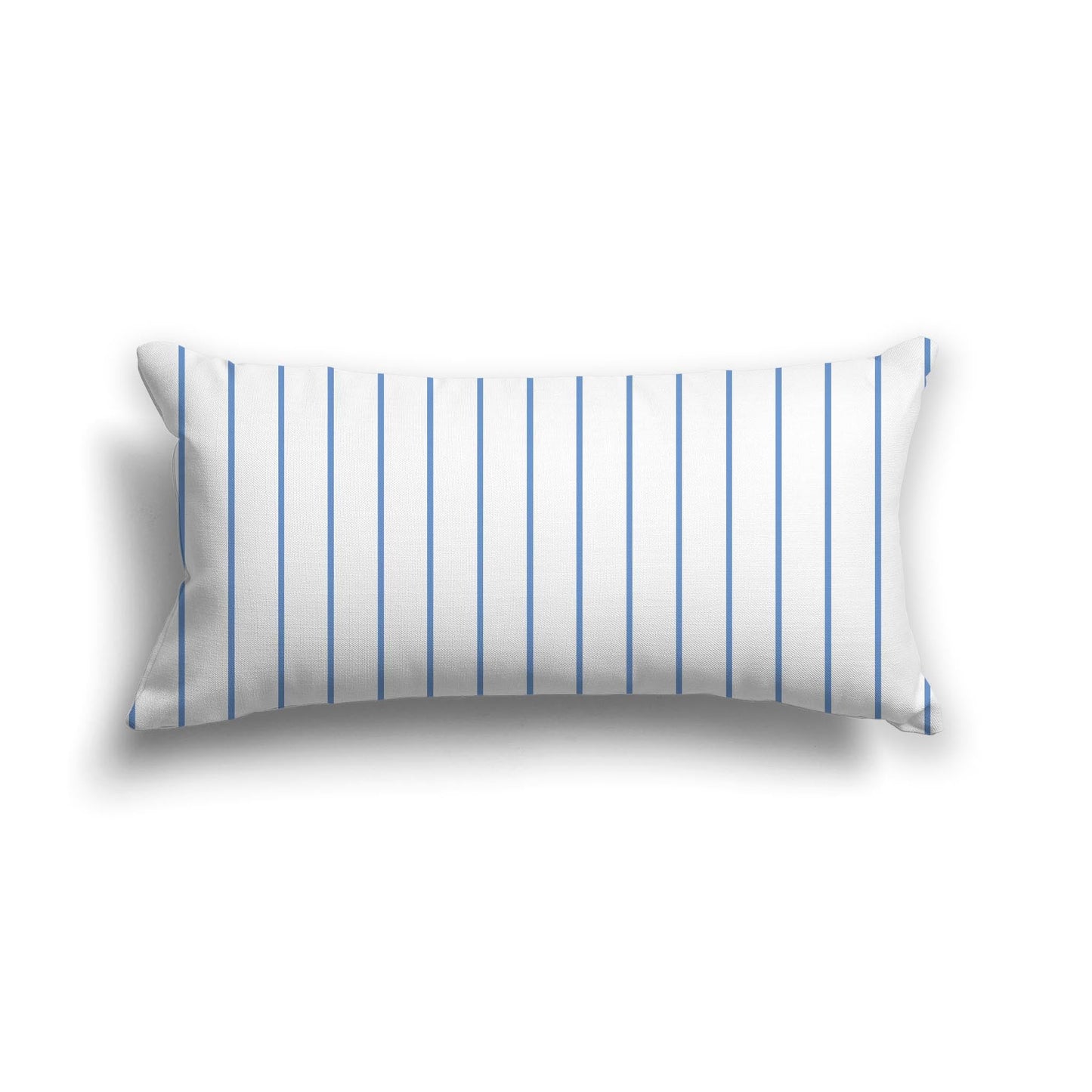 Off-White Cotton Canvas Cushion Covers with Fine Blue Stripes on Front, CACU-CC-1400-151, 61 x 30 cm, 24 x 12 inches