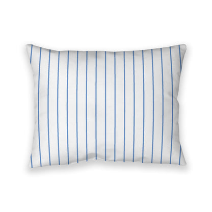 Off-White Cotton Canvas Cushion Covers with Fine Blue Stripes on Front, CACU-CC-1400-151, 66 x 51 cm, 26 x 20 inches