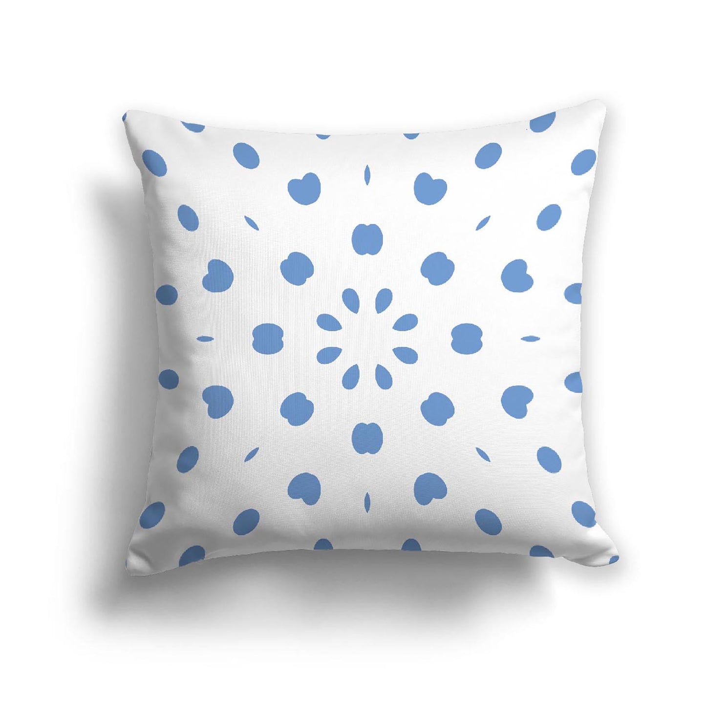 Off-White Cotton Canvas Cushion Covers with Blue Burst Pattern on Front, CACU-CC-1400-231