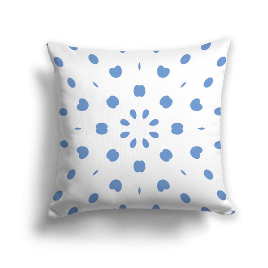 Off-White Cotton Canvas Cushion Covers with Blue Burst Pattern on Front, CACU-CC-1400-231