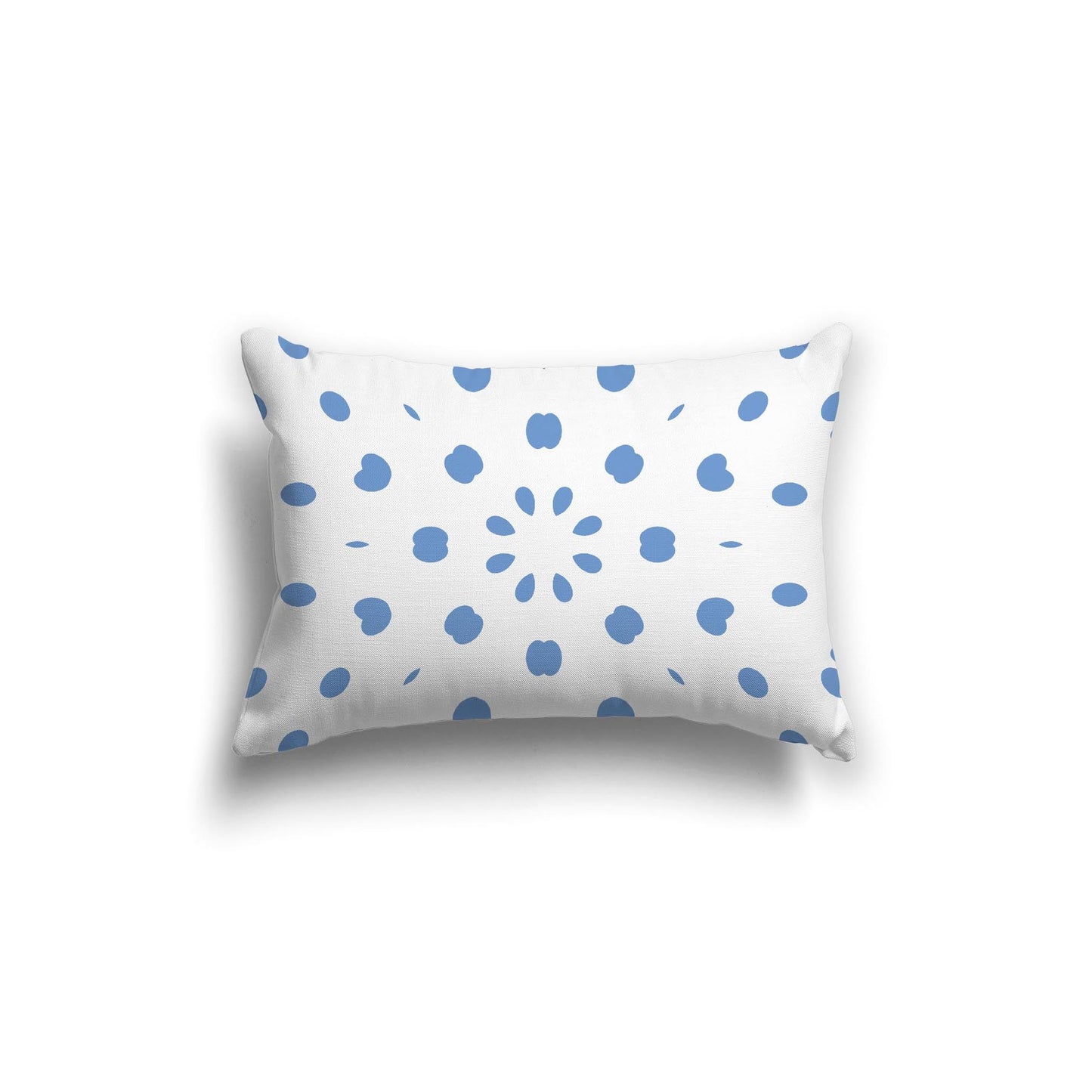 Off-White Cotton Canvas Cushion Covers with Blue Burst Pattern on Front, CACU-CC-1400-231, 51 x 36 cm, 20 x 14 inches