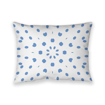 Off-White Cotton Canvas Cushion Covers with Blue Burst Pattern on Front, CACU-CC-1400-231, 66 x 51 cm, 26 x 20 inches