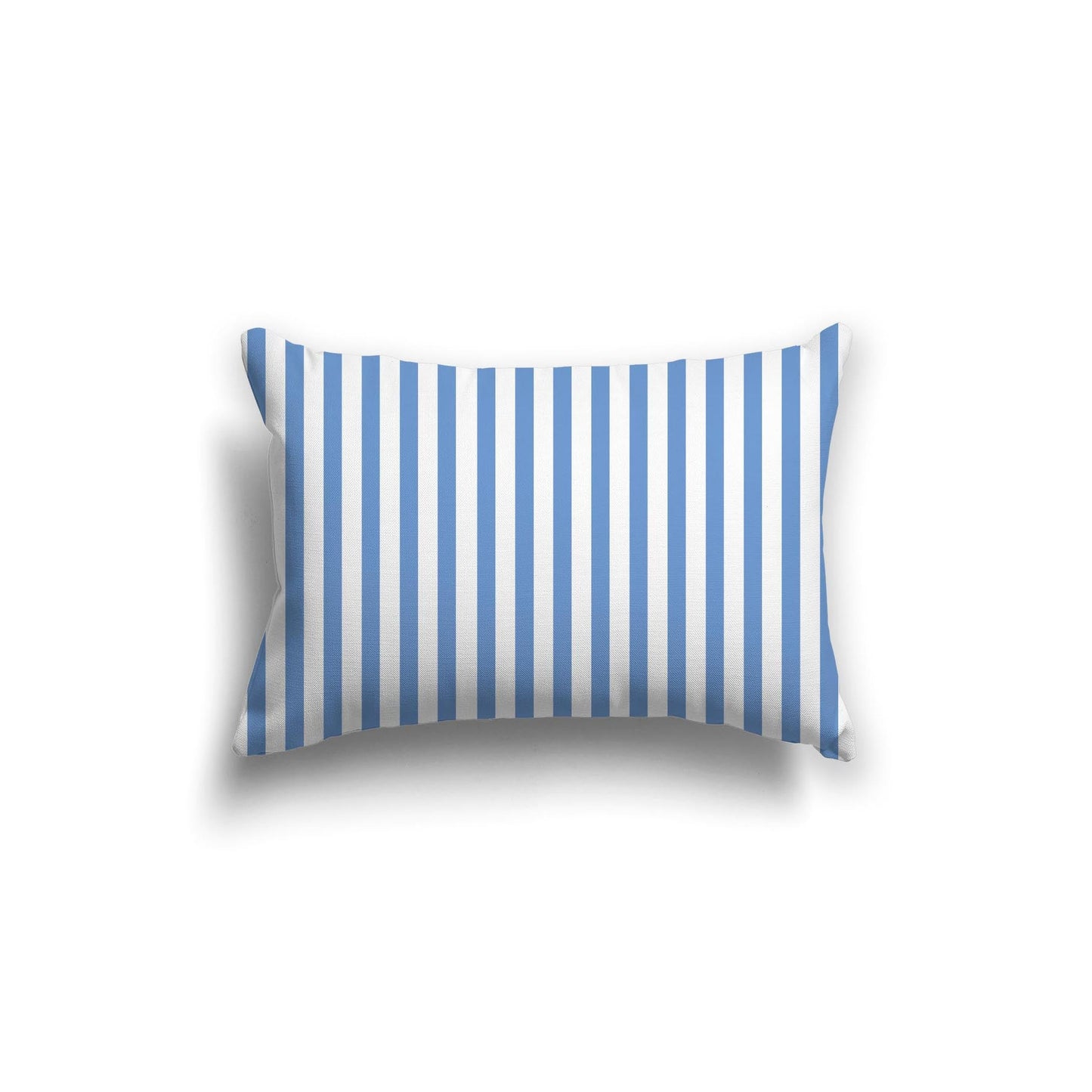 Off-White Cotton Canvas Cushion Covers with Thin Blue Bars on Front, CACU-CC-1400-241, 51 x 36 cm, 20 x 14 inches
