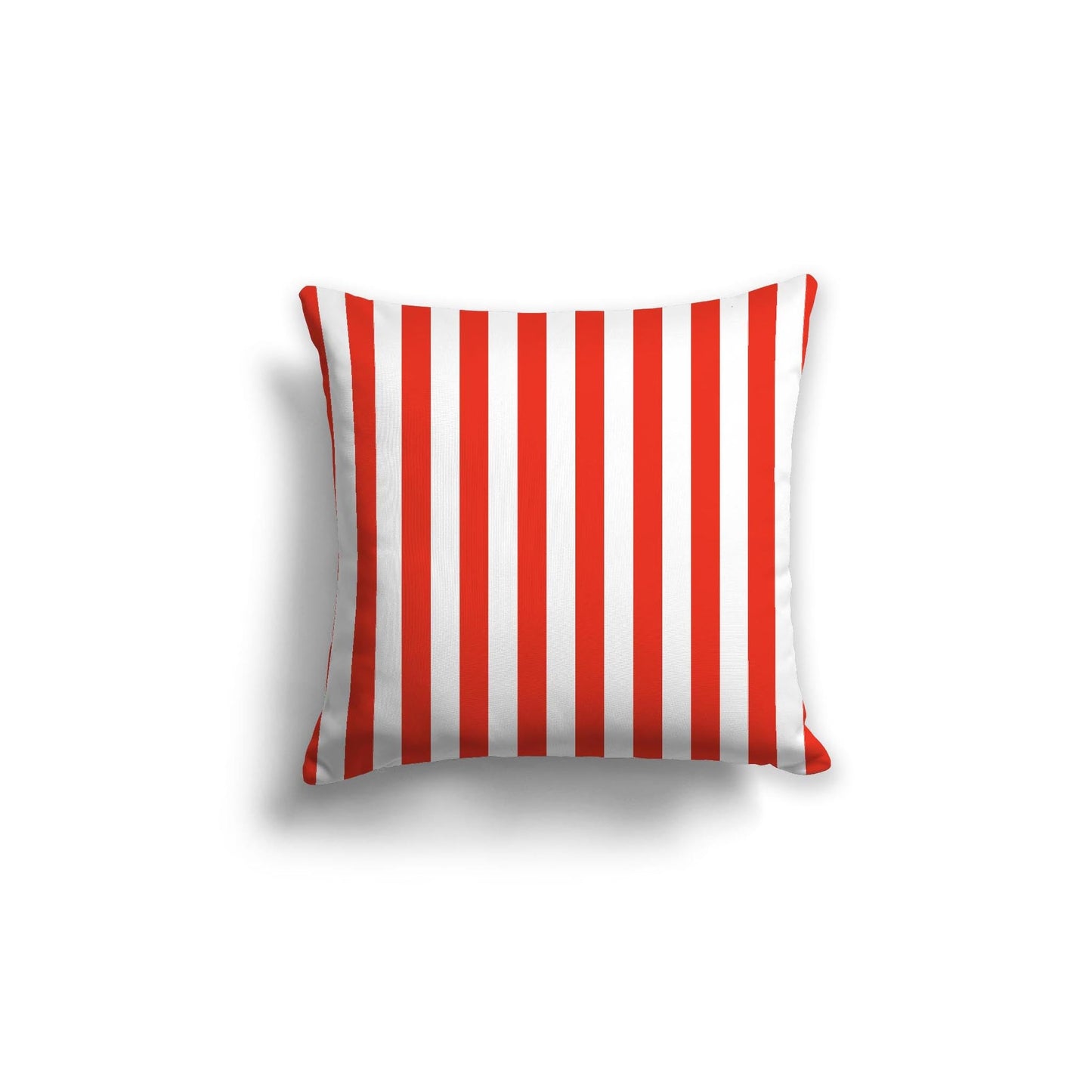 Off-White Cotton Canvas Cushion Covers with Red Bars on Front, CACU-CC-1410-051, 46 x 46 cm, 18 x 18 inches