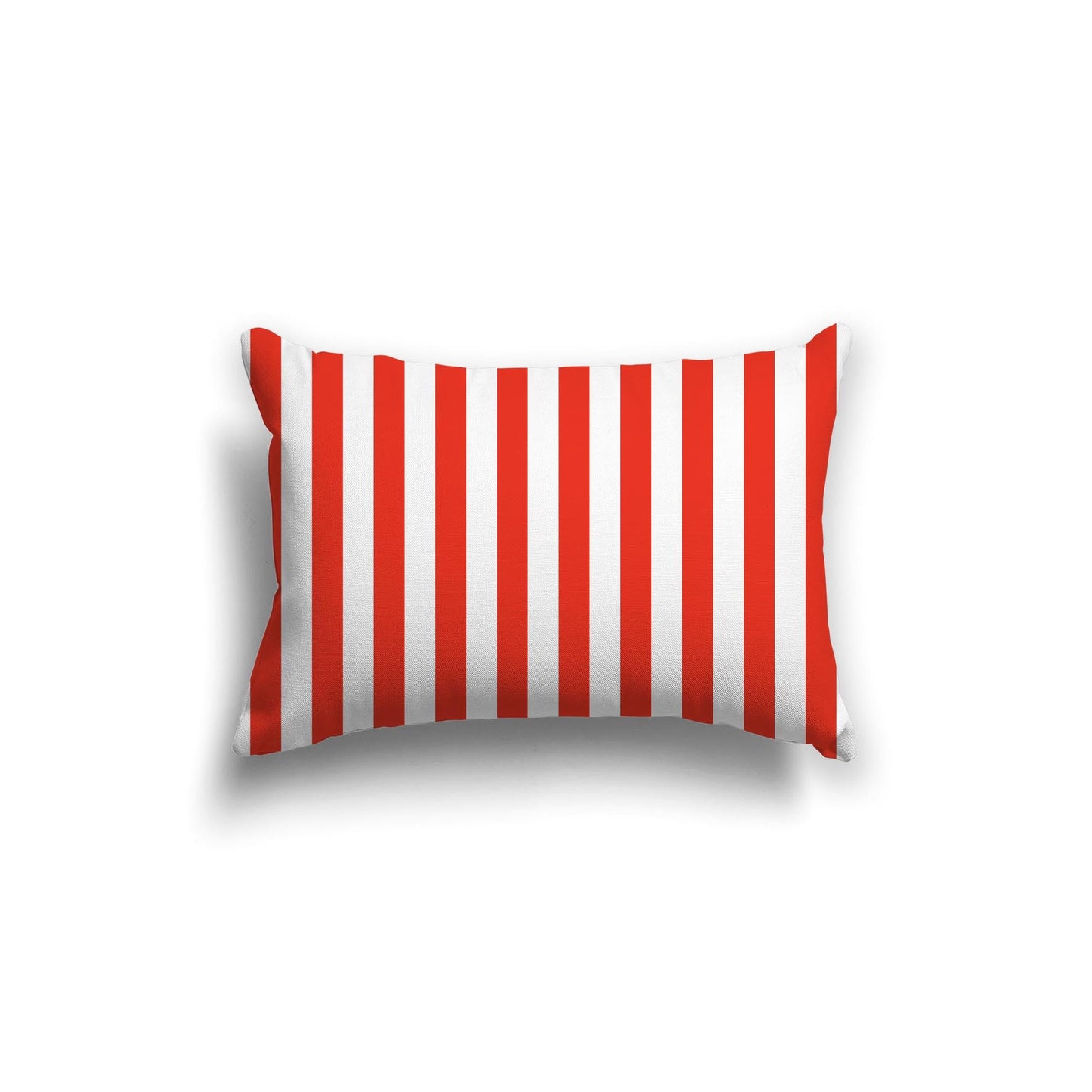 Off-White Cotton Canvas Cushion Covers with Red Bars on Front, CACU-CC-1410-051, 51 x 36 cm, 20 x 14 inches