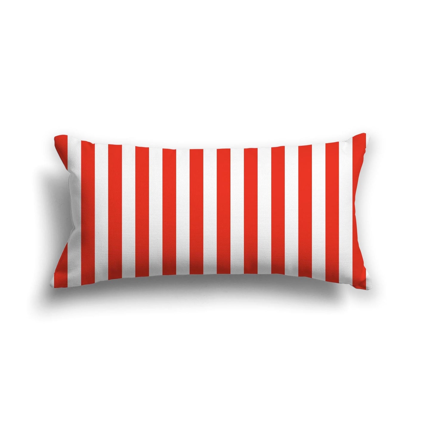 Off-White Cotton Canvas Cushion Covers with Red Bars on Front, CACU-CC-1410-051, 61 x 30 cm, 24 x 12 inches