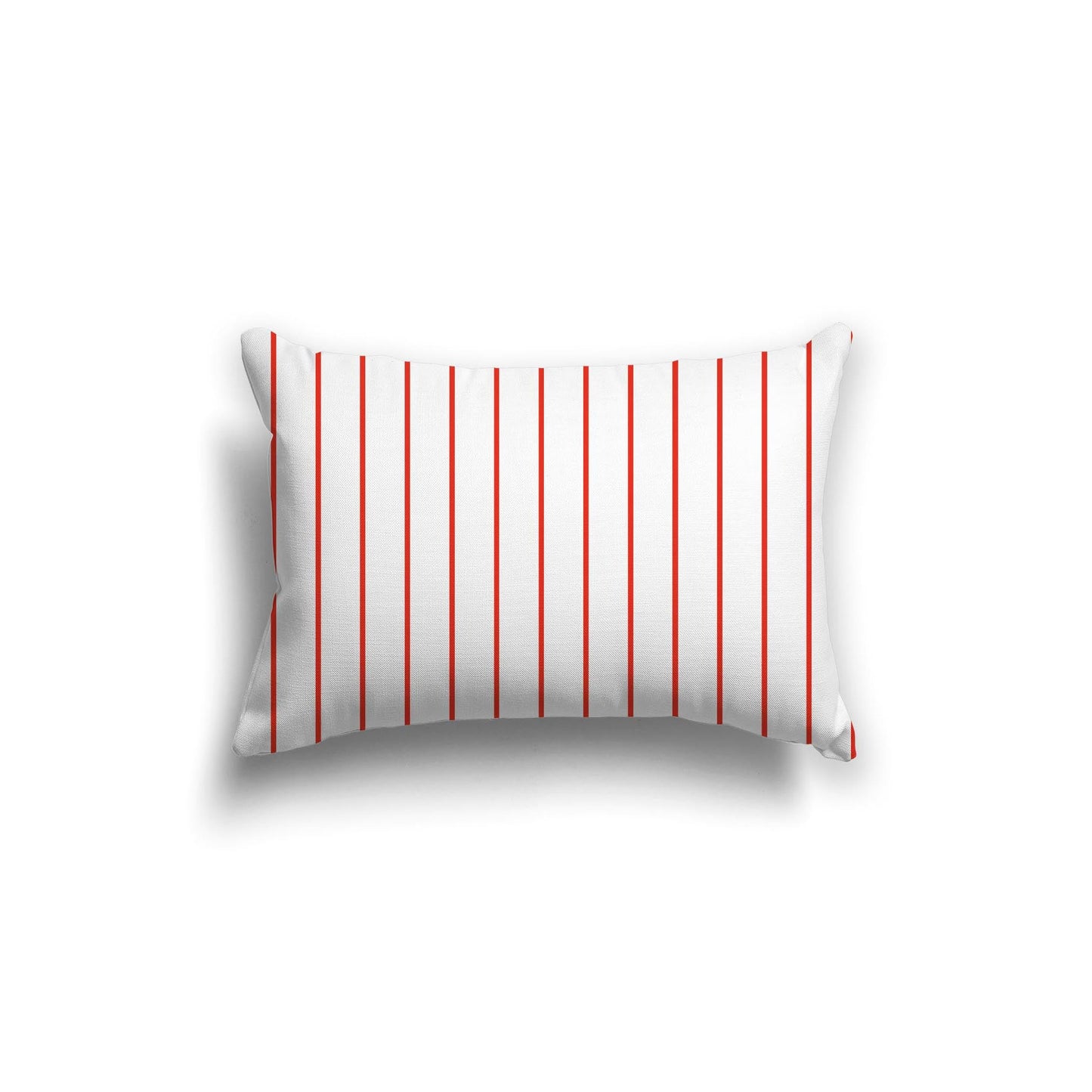 Off-White Cotton Canvas Cushion Covers with Fine Red Stripes on Front, CACU-CC-1410-151, 51 x 36 cm, 20 x 14 inches