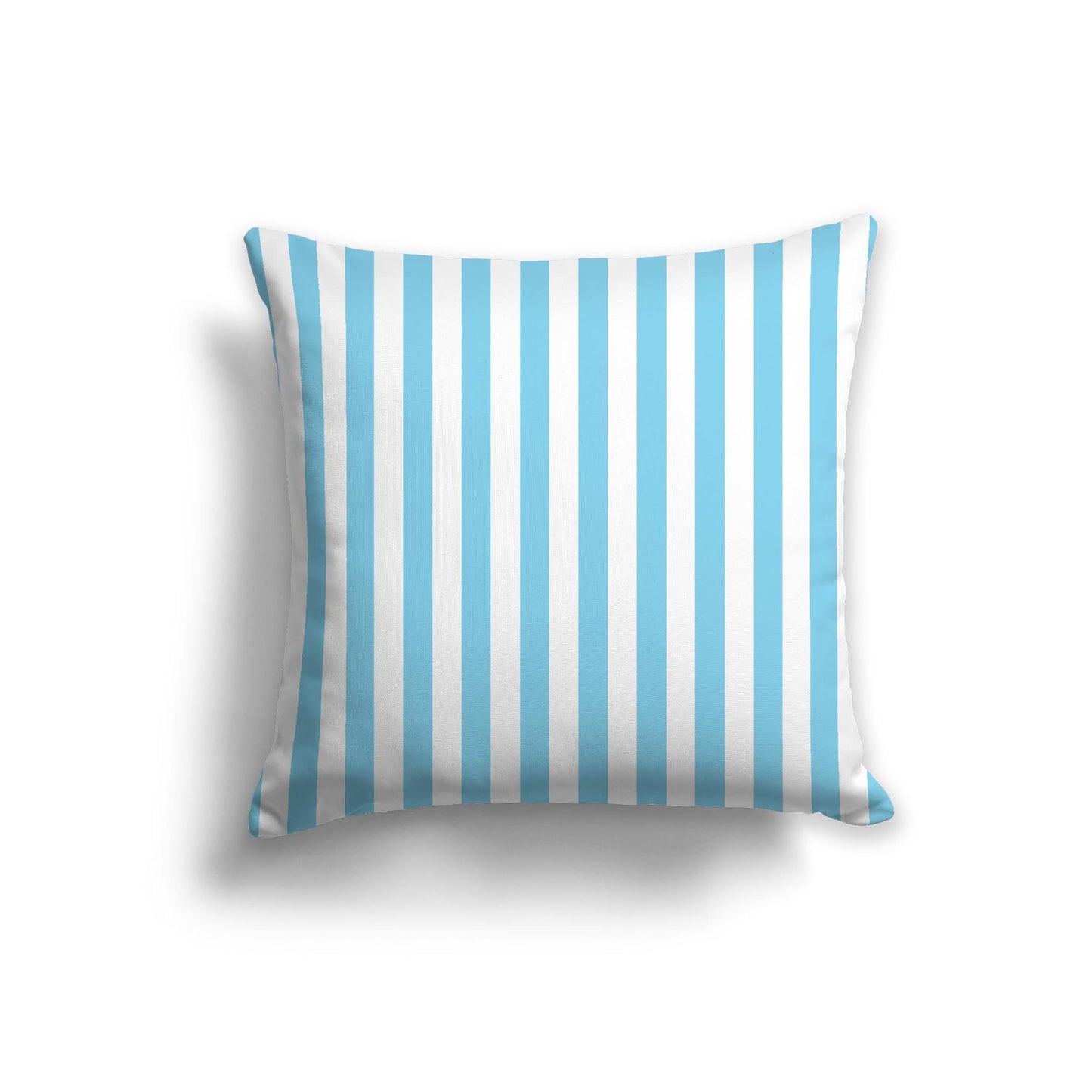 Off-White Cotton Canvas Cushion Covers with Blue Bars on Front, CACU-CC-1430-051, 56 x 56 cm, 22 x 22 inches